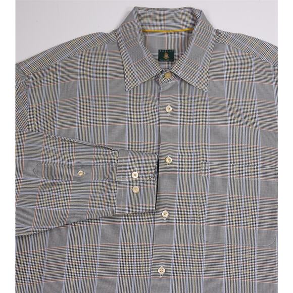 Robert Talbott Green Plaid Button-Up Casual Shirt Men's XL - Picture 1 of 7